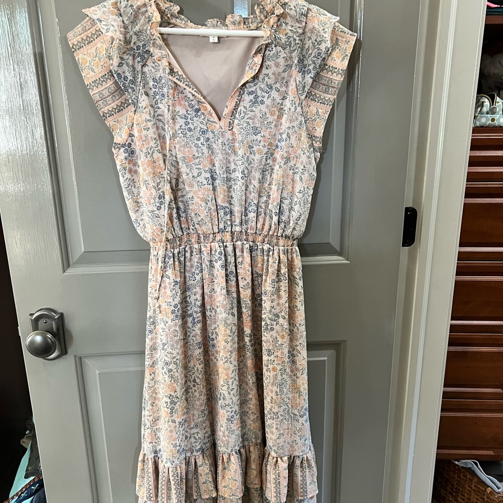 By the River. Adorable cap sleeve dress